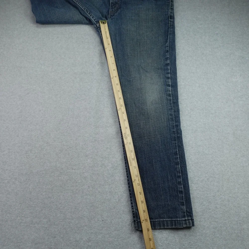 Levi's 511 Jeans Mens 34x28 Blue Slim Fit Stretch Denim Hemmed